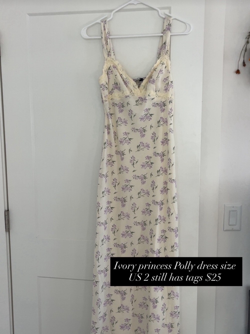 Ivory Floral Lace-Trim Slip Dress - Women Intimates & Sleepwear
